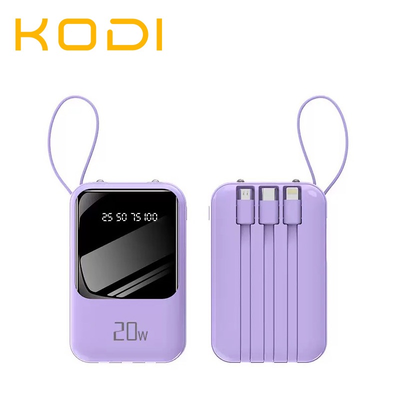 Power Bank 10mAh Portátil 4 Cabos Rápidos Display Digital LED Recarga