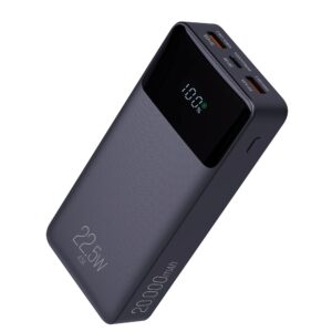 Power Bank Carregador Portátil, Display Indicador, 20mAh 22.5W