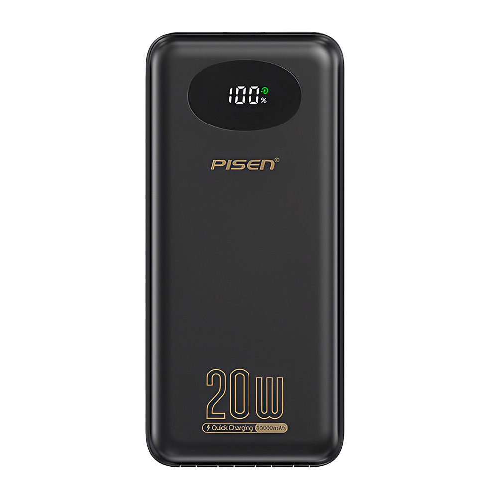 Power Bank Carregador Portátil Pisen 4in1 10mAh Preta — Celulares e Acessórios