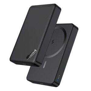 Power Bank Magnética 5000mAh 1Hora 10W Portátil Preta