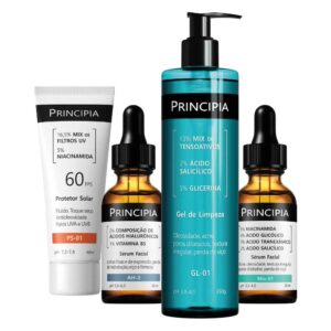 Principia Kit Anti-Acne Essencial c Gel de Limpeza Sérum Mix-01 Sérum