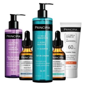 Principia Kit Antiacne Demaquilante Essencial +Protetor solar facial+