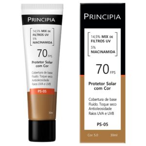 Principia Protetor Solar Cor 5.0 c 14,5% Mix de Filtros UV 5%