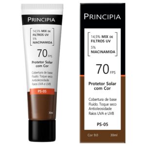 Principia Protetor Solar Cor 9.0 c 14,5% Mix de Filtros UV 5%