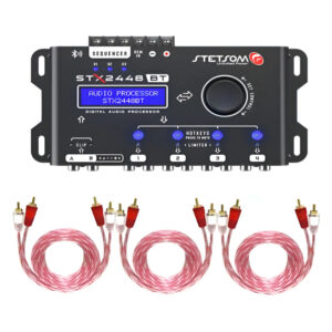 Processador Áudio Digital Stetsom Stx2448bt 3 Cabos Rca 1 Metro