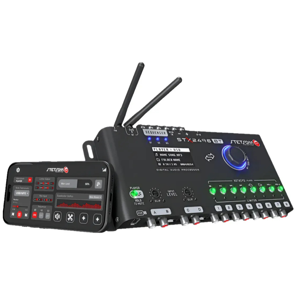 Processador Automotivo Stetsom Stx 2496 BT Dsp 8 Canais Bluetooth