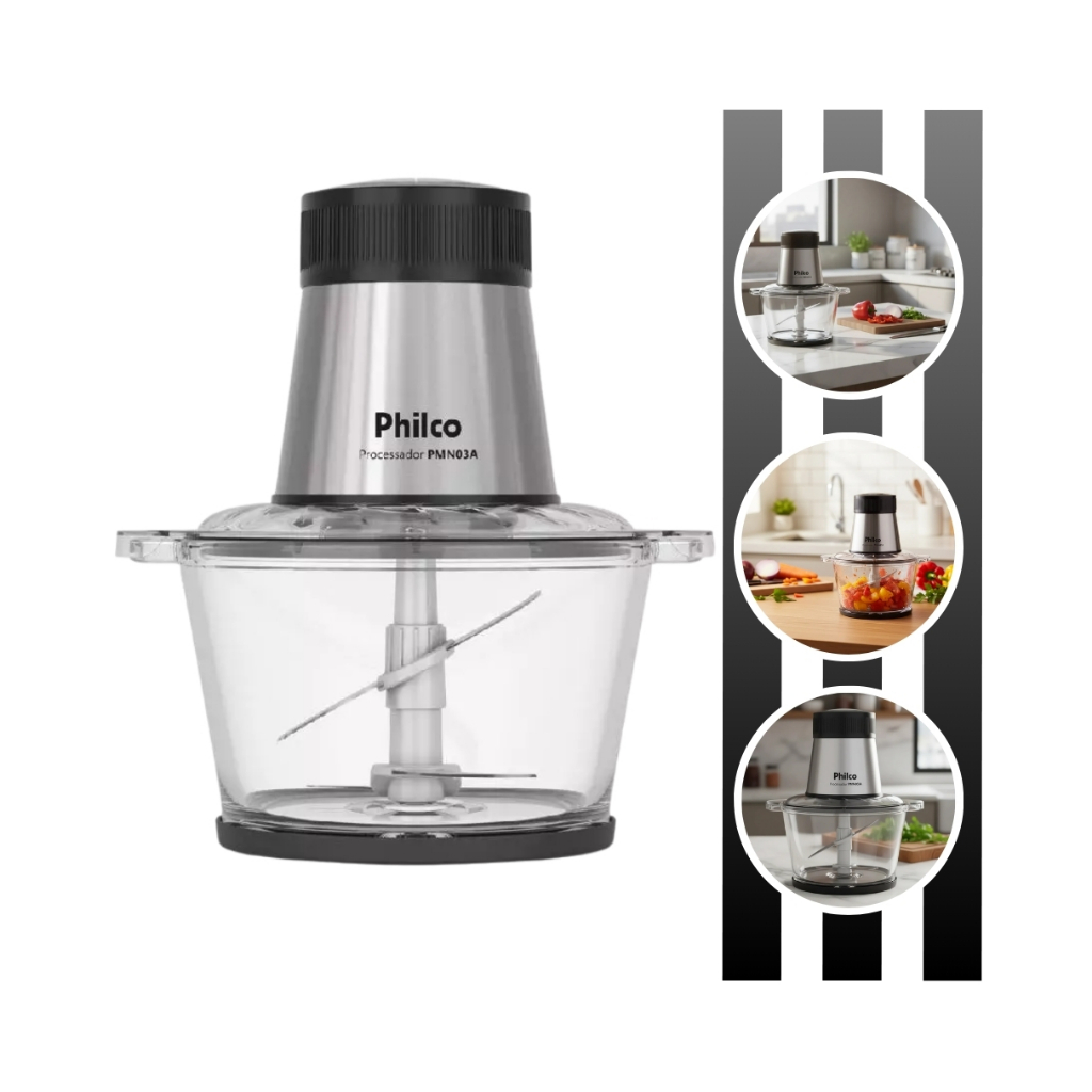 Processador de Alimentos PMN03A Potência de 350W 2 Litros Philco — Informática