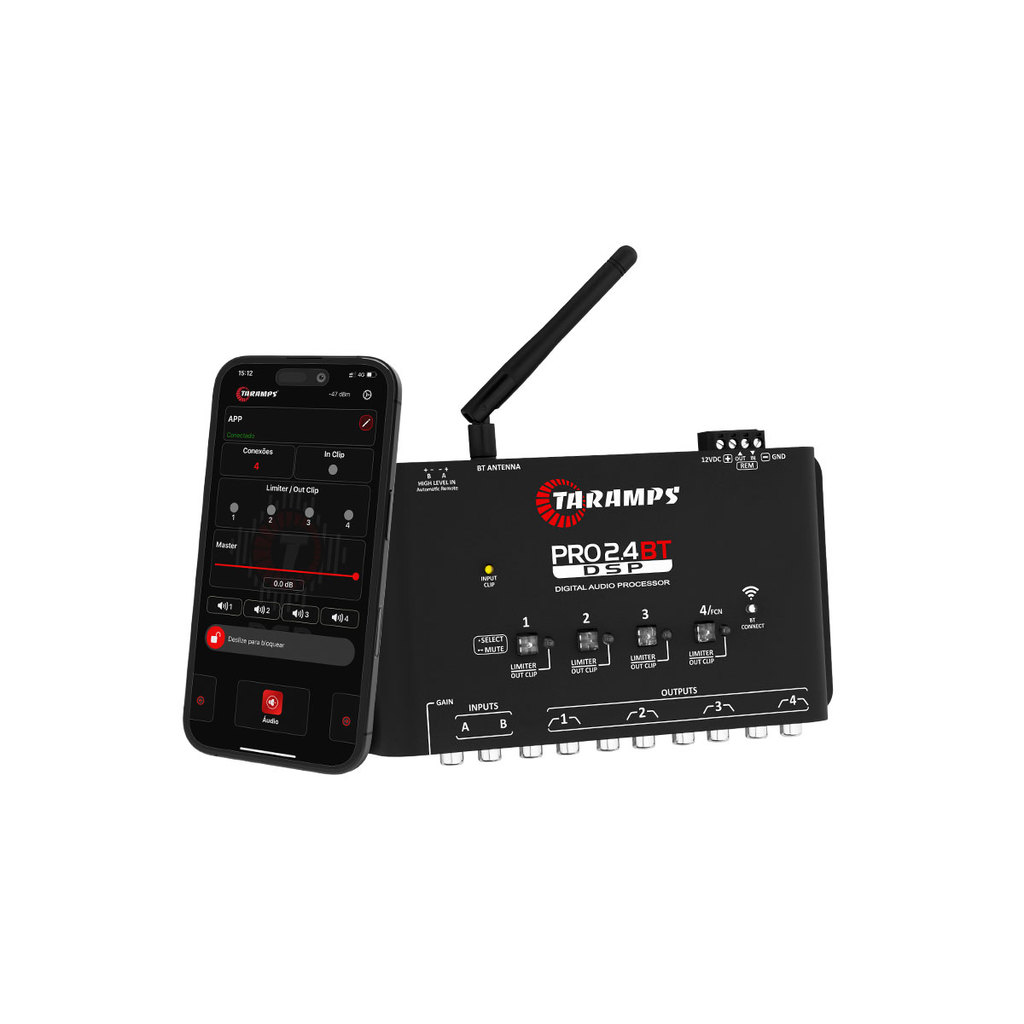Processador DE Audio Digital Taramps Pro 2.4 BT Preto