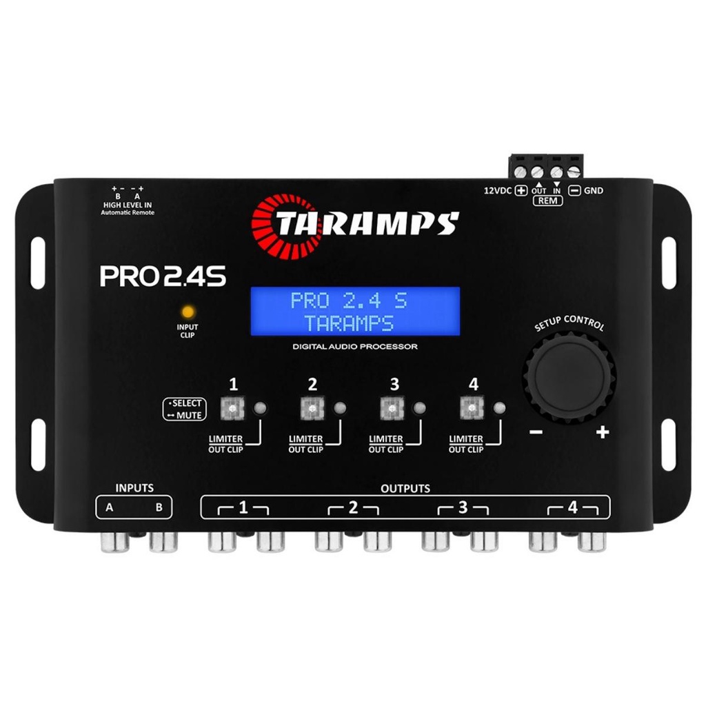 Processador de Audio Taramps Pro 2.4s Equalizador Crossover Limiter 4 — Informática