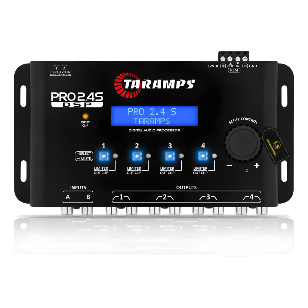 Processador de Audio Taramps Pro 2.4s Equalizador Crossover Limiter 4