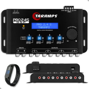 Processador Taramps Pro 2.4s Profissional 4 Vias Saída Crossover Bass