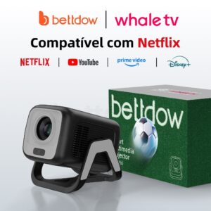 Projetor Bettdow AC1066 4K 1080P Full HD 350ANSI Android 13 com