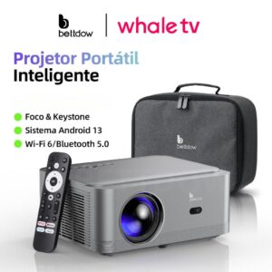 Projetor Bettdow AC1082 Full HD 1080P 4K 20 Lumens com foco