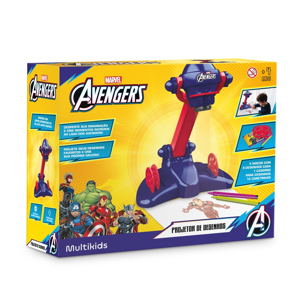 Projetor de Desenhos Avengers Multikids