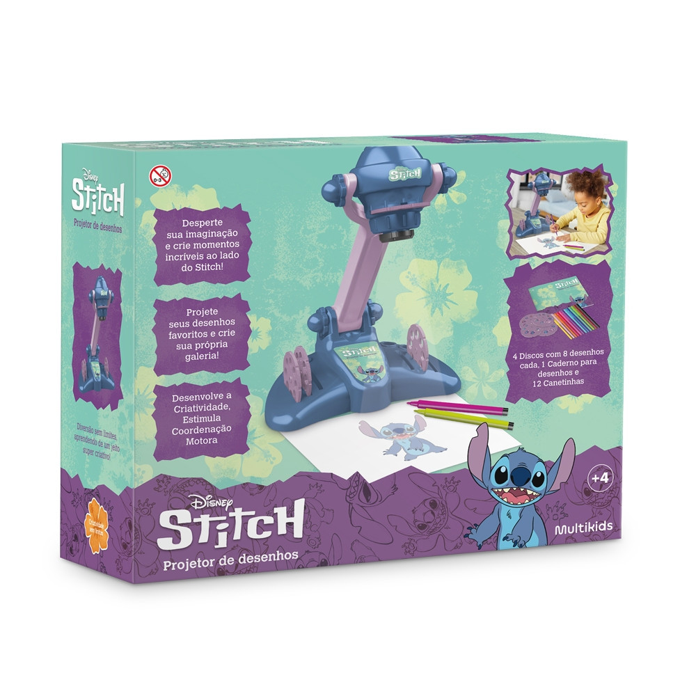 Projetor De Desenhos Stitch Multikids