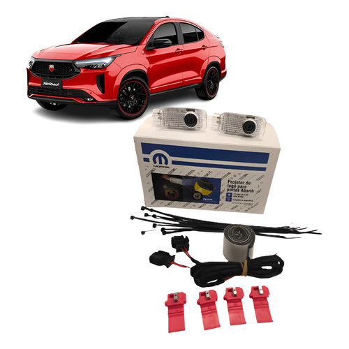 Projetor De Porta Logo Abarth Original Fiat Pulse Fastback — TV e Vídeo