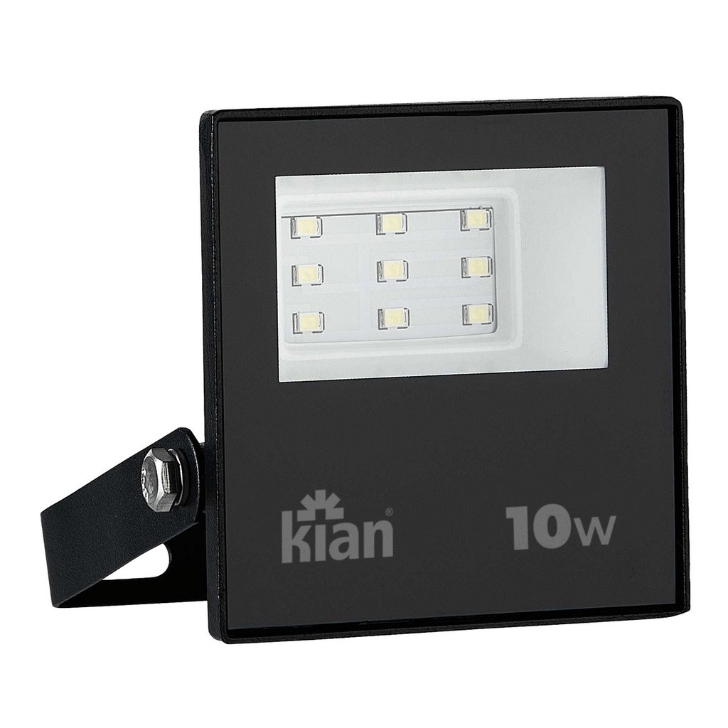 Projetor Holofote Led 10W 3,0K Preto Kian