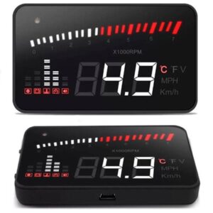 Projetor Velocimetro Digital Hud Carro Vidro Parabrisa Obd