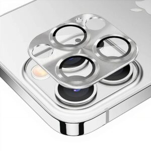 Protetor de lente de câmera de alumínio para iPhone 12 Pro Max Prata