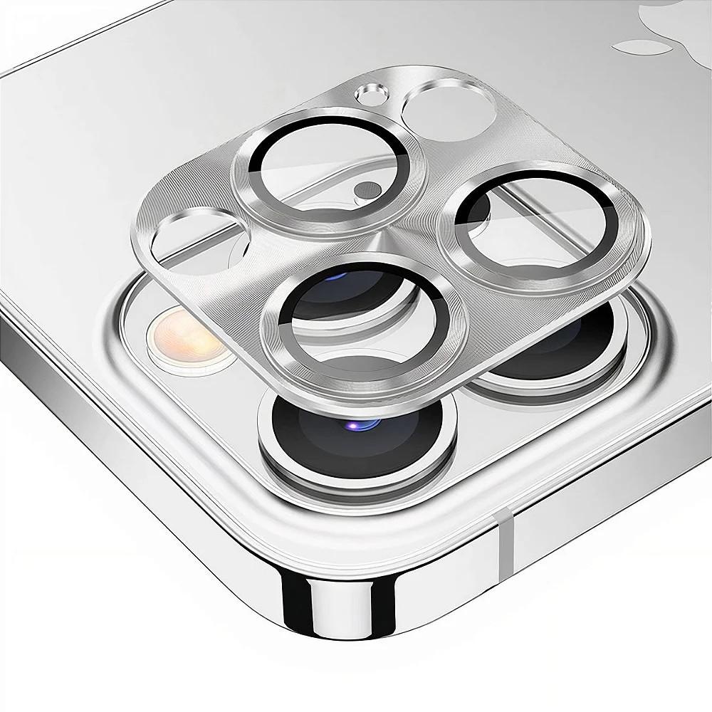 Protetor de lente de câmera de alumínio para iPhone 12 Pro Max Prata