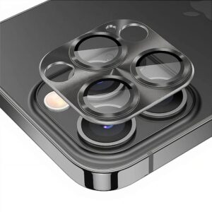 Protetor de lente de câmera de alumínio para iPhone 12 Pro Max Preta
