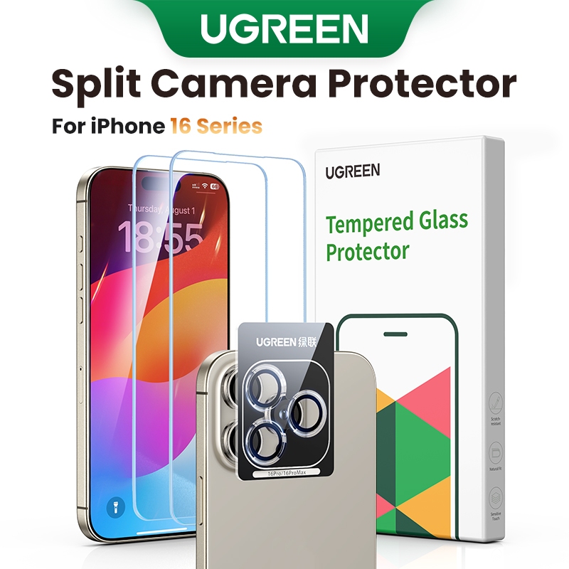 Protetor De Tela Ugreen Para iPhone Série 16 Vidro Temperado 16 Pro — Celulares e Acessórios