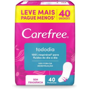 Protetor Diário Carefree Todo Dia Sem Perfume 40 Unidades