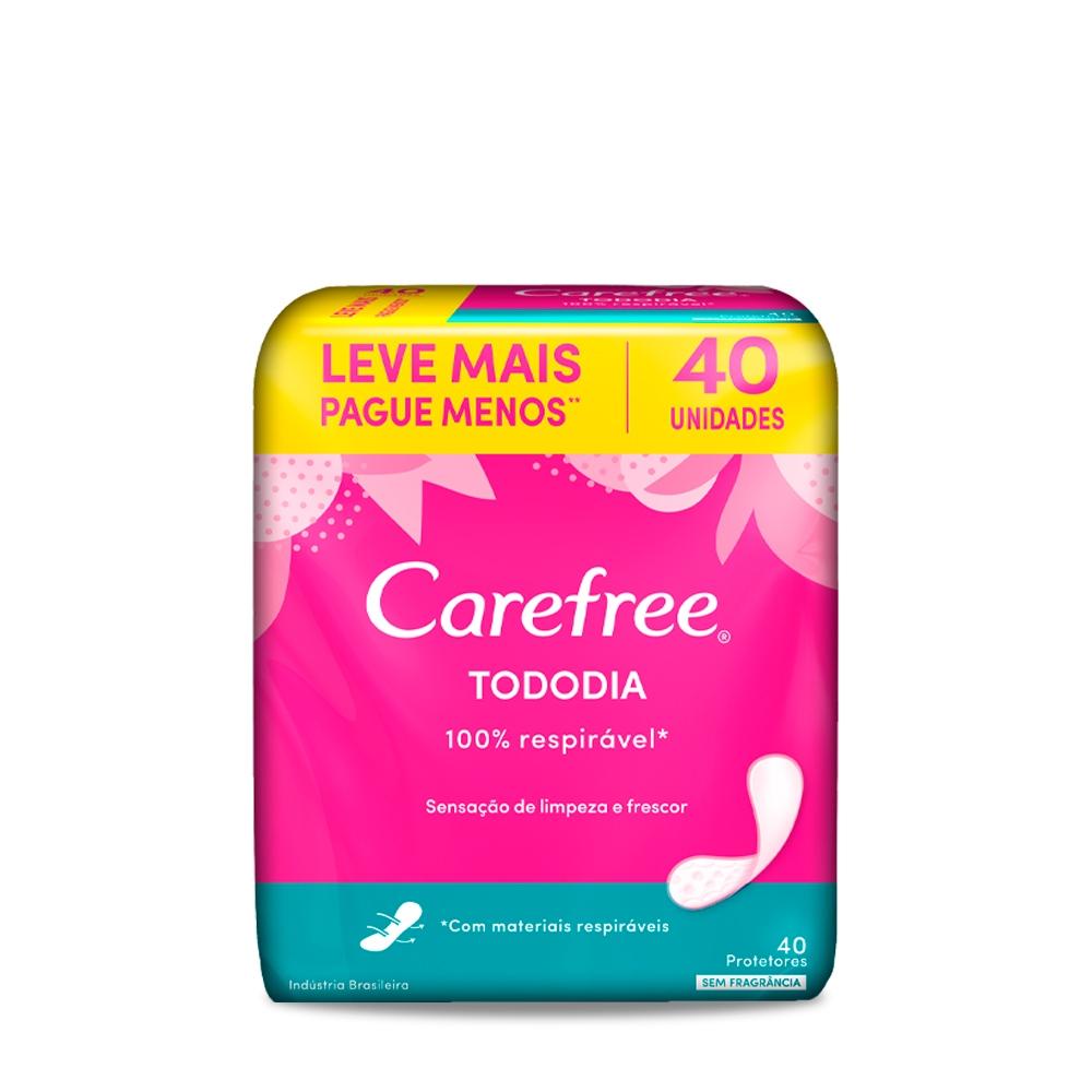 Protetor Diário Carefree Todo Dia sem Perfume c 40 unidades