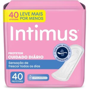 Protetor Diário Intimus Cuidado Diário Sem Abas Sem Perfume Leve 40