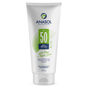 Protetor Solar Anasol Fps 50 200g Toque Seco Oil Free Aloe Vera Ação