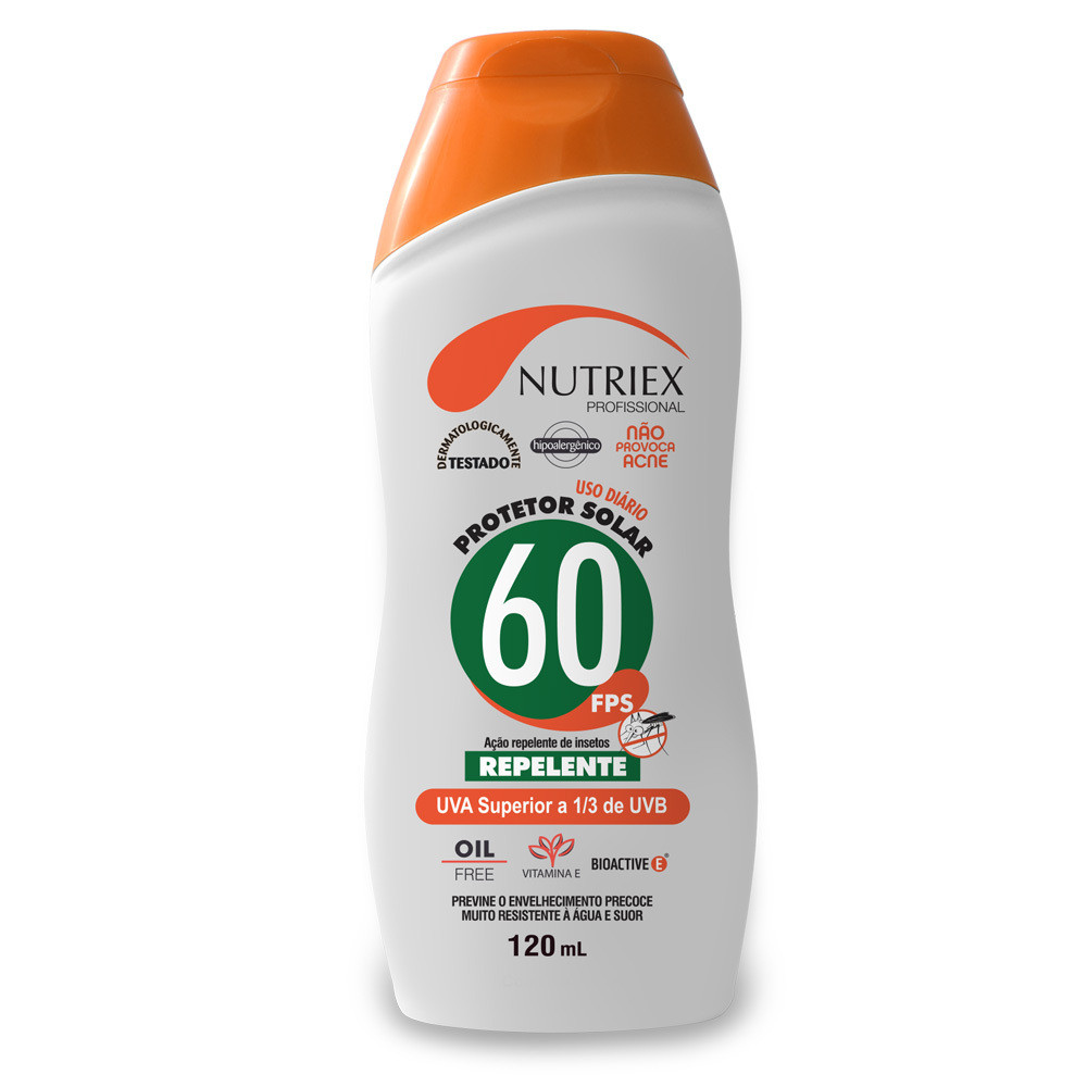 Protetor solar com repelente fps 60 profissional 120 ml Nutriex