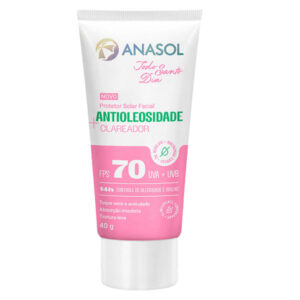 Protetor Solar Facial Anasol Todo Santo Dia Fps 70 Clareador 40g Ação