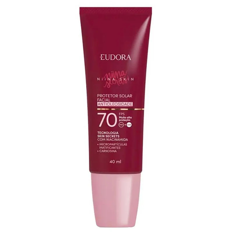 Protetor Solar Facial Antioleosidade Niina Secrets by Eudora 40ml