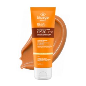 Protetor Solar Facial com Cor 40g BioAge Bio SunProtect Fps 70 Efeito