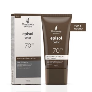 Protetor Solar Facial Episol Color Tom 5 Negro 40mL