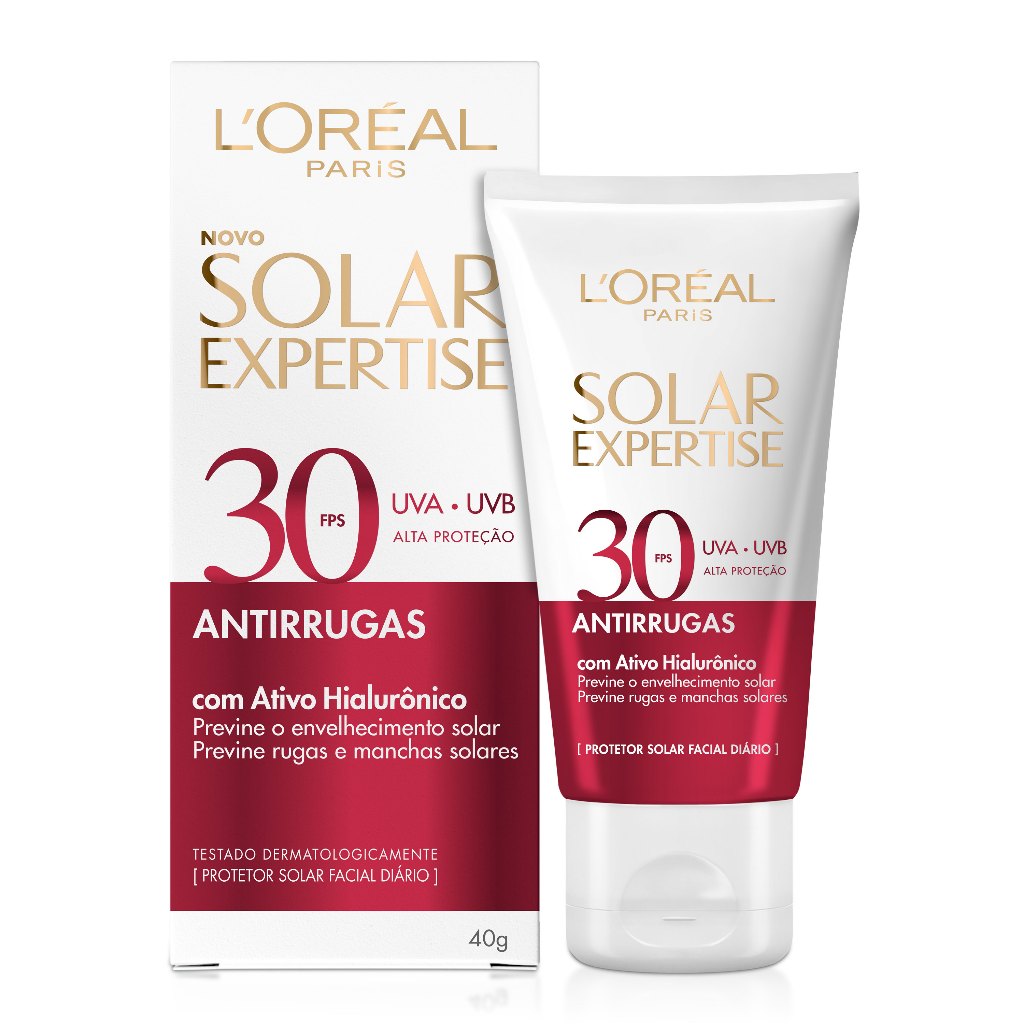 Protetor Solar Facial L'Oréal Paris Solar Expertise Antirrugas Fps 30 — Skincare