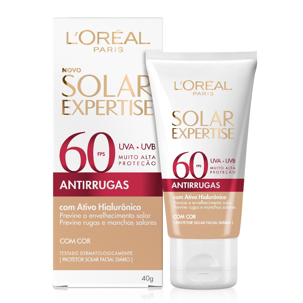 Protetor Solar Facial L'Oréal Paris Solar Expertise Antirrugas Fps 60 — Skincare