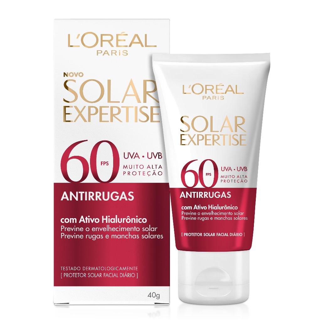Protetor Solar Facial L'Oréal Paris Solar Expertise Antirrugas Fps — Skincare