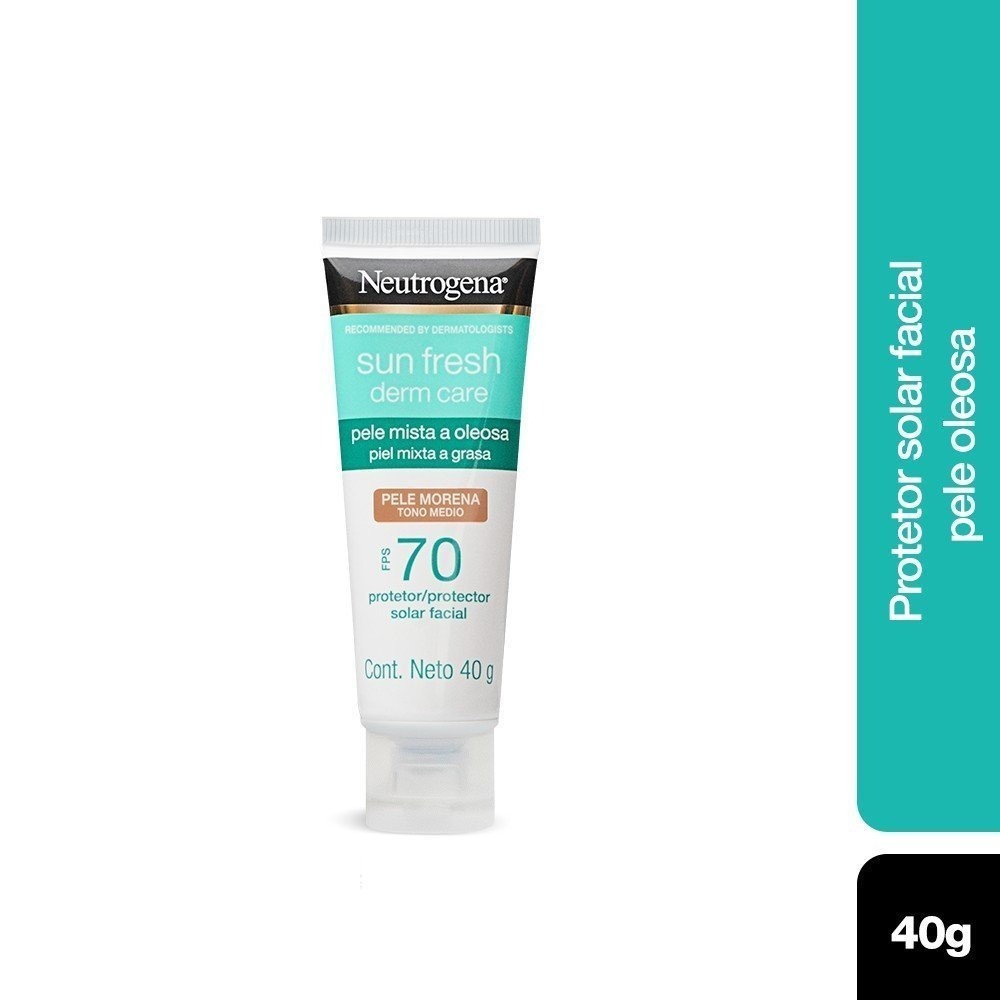 Protetor Solar Facial Neutrogena Sun Fresh Derm Care Pele Morena Fps