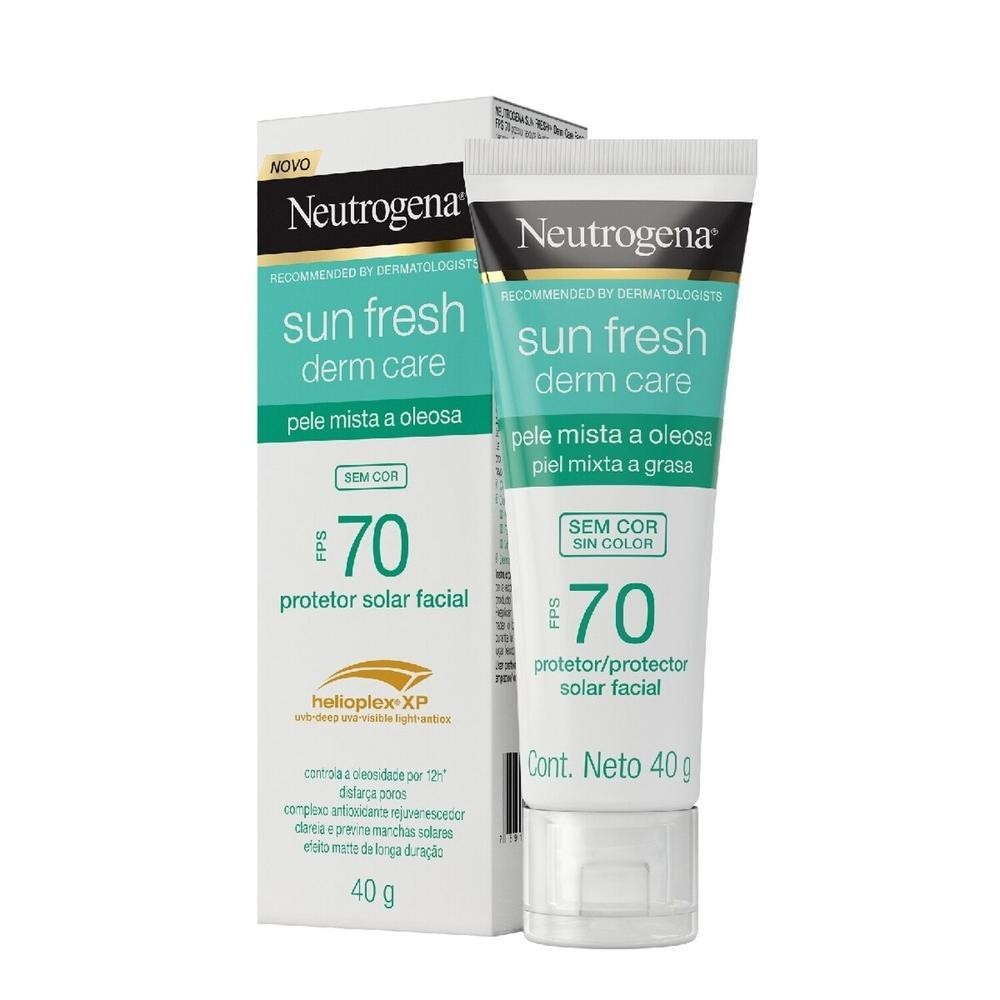 Protetor Solar Facial Neutrogena Sun Fresh Derm Care sem Cor 40g