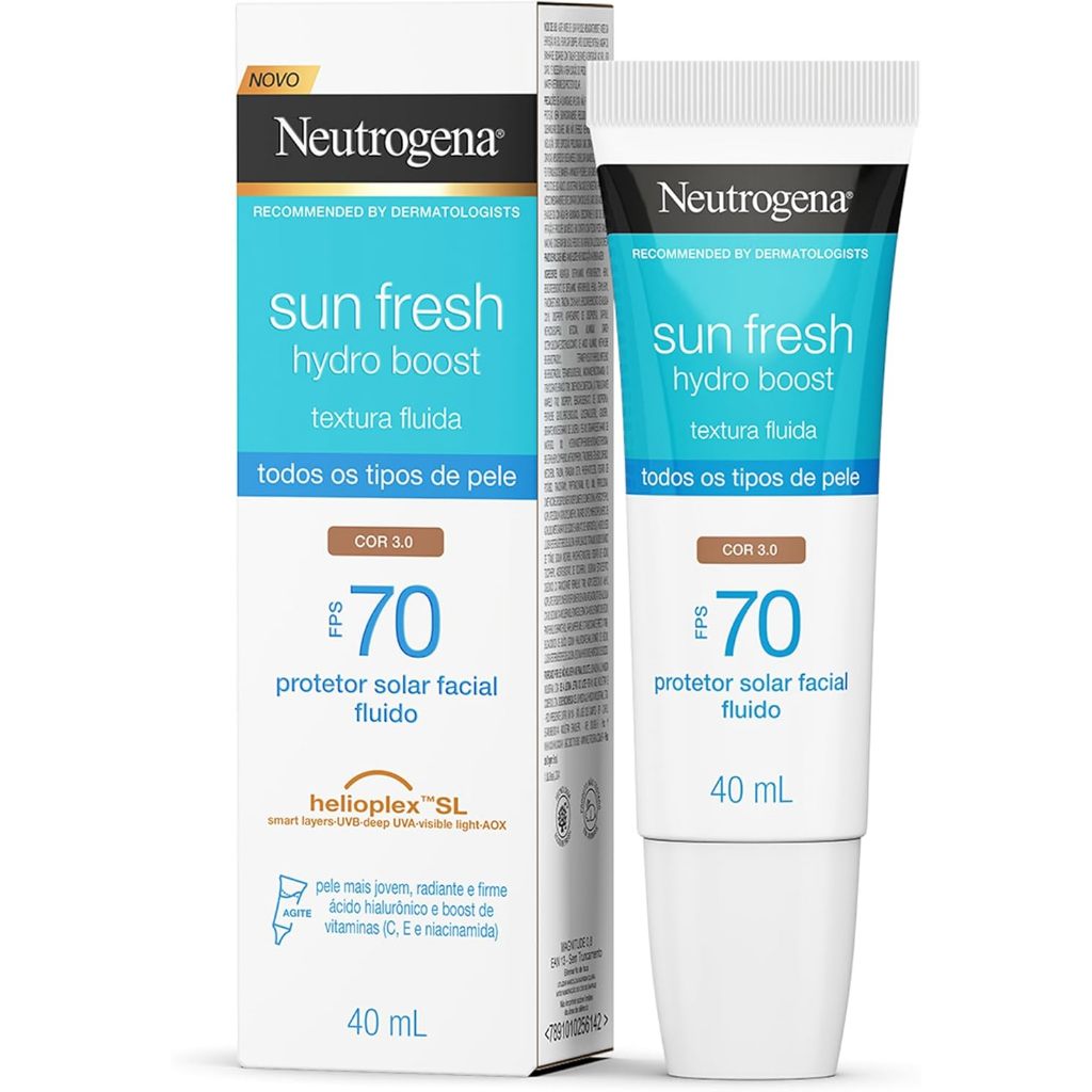 Protetor Solar Facial Neutrogena Sun Fresh Hydro Boost Cor 3.0 40ml