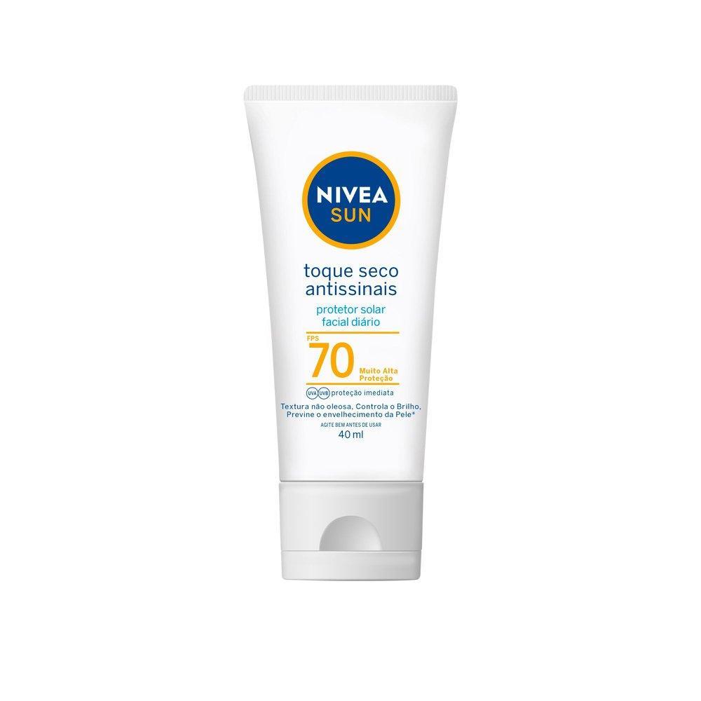 Protetor Solar Facial Nivea Sun Toque Seco Antissinais Fps 70 40ml