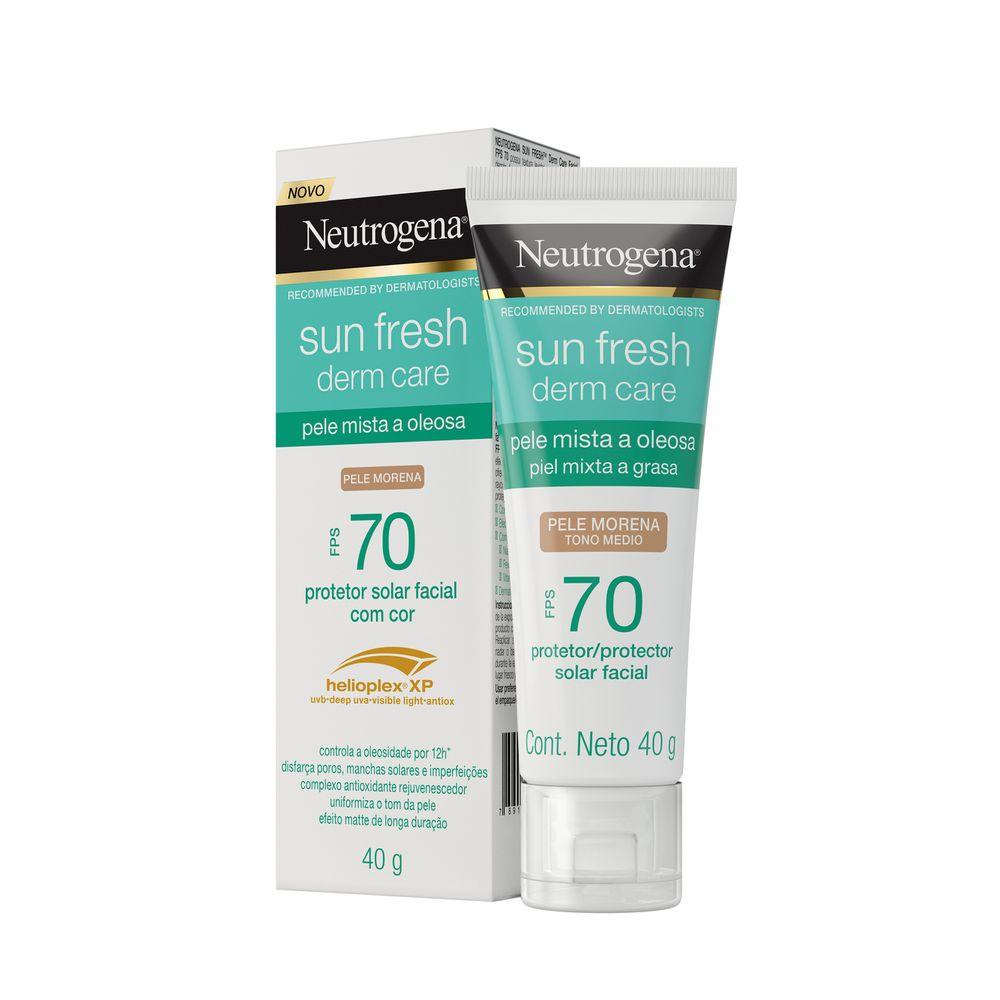 Protetor Solar Facial Pele Oleosa Neutrogena Sun Fresh Derm Care Pele — Skincare
