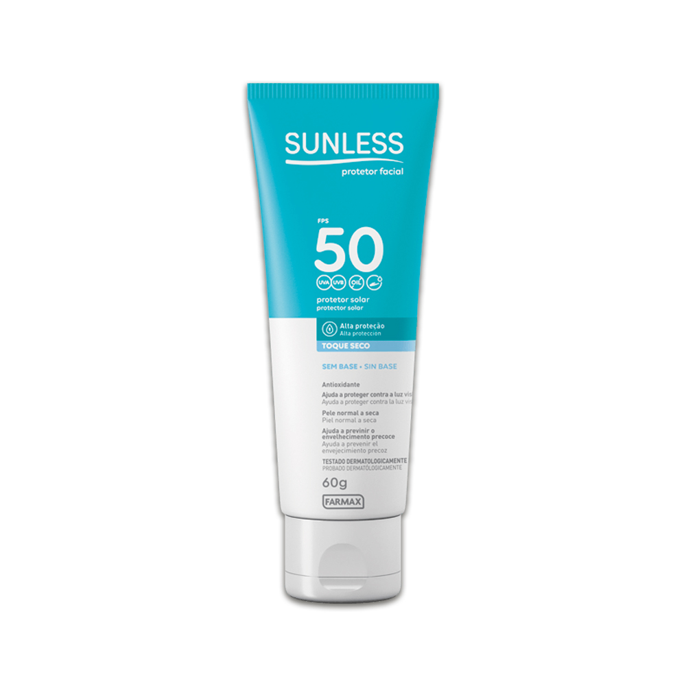Protetor Solar Facial Sunless Sem Cor 60g Farmax — Skincare