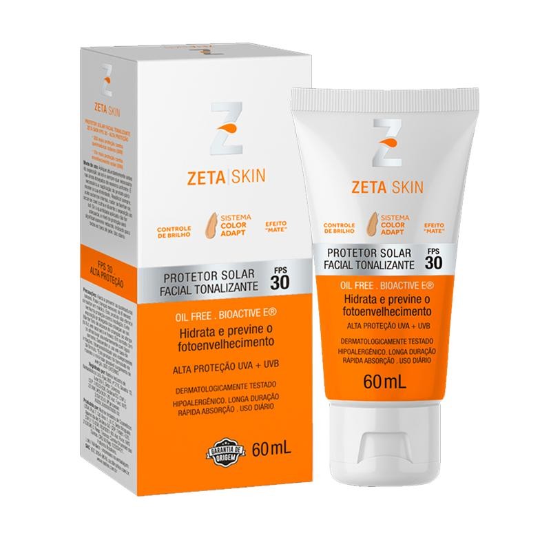Protetor Solar Facial Tonalizante Zeta Skin Color Adapt 60ml