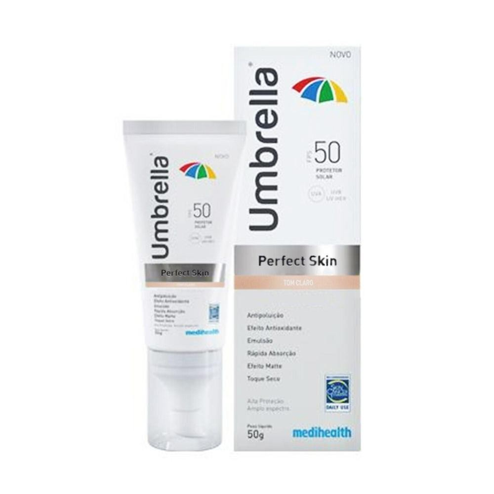 Protetor Solar Facial Umbrella Perfect Skin Tom Claro 50g — Skincare