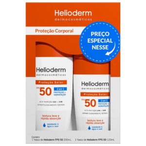 Protetor Solar Helioderm 2 EM 1 Fps 50 200ML 120ML