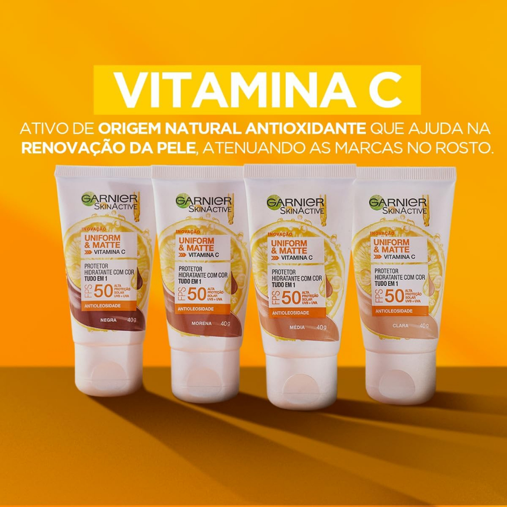 Protetor Solar Hidratante Facial Garnier U&M Vitamina C 40g — Skincare