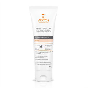 Protetor Solar Mousse Mineral Adcos Fps 50 Cor Peach 40g