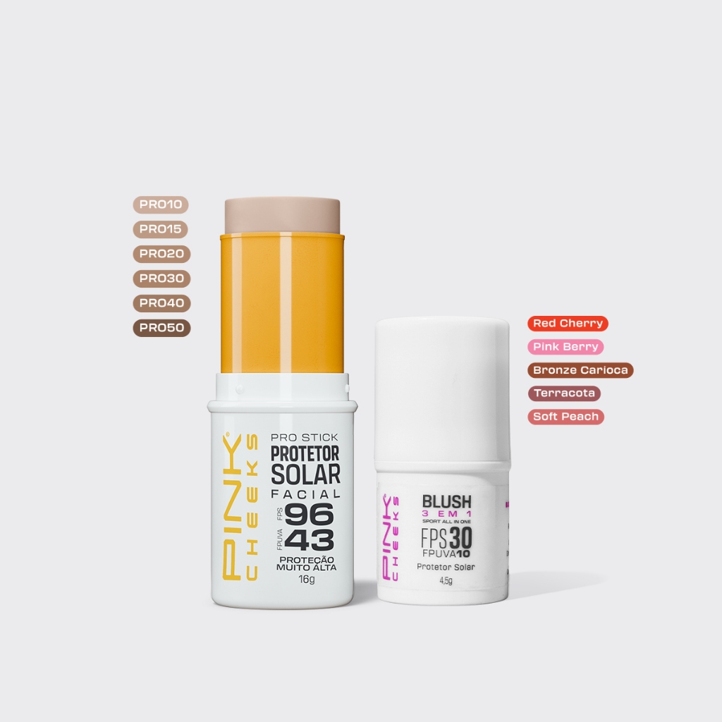 Protetor Solar Multifuncional Blush EM Bastão Pink Cheeks Original — Skincare